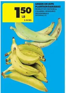 Real Canadian Superstore GREEN OR RIPE PLANTAIN BANANAS offer