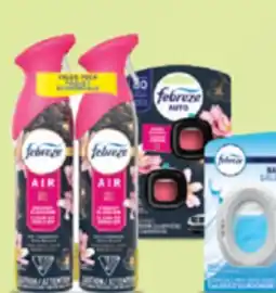 Real Canadian Superstore FEBREZE AIR 460 G, CAR 2X2 ML, BATHROOM 15 ML, FABRIC REFRESHER 500/700 ML OR PLUG 26 ML offer