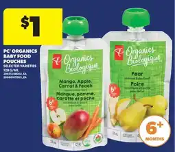 Real Canadian Superstore PC ORGANICS BABY FOOD POUCHES, 128 G/ML offer