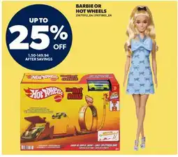 Real Canadian Superstore BARBIE OR HOT WHEELS offer