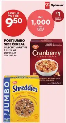 Real Canadian Superstore POST JUMBO SIZE CEREAL offer