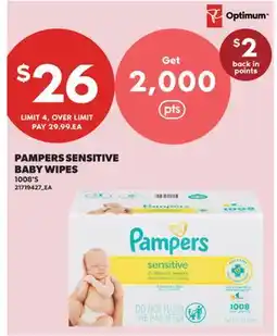 Real Canadian Superstore PAMPERS SENSITIVE BABY WIPES, 1008'S offer