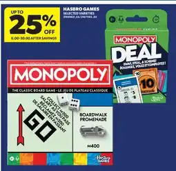 Real Canadian Superstore MONOPOLY HASBRO GAMES offer
