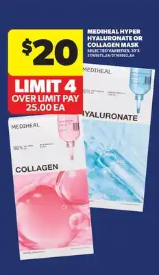 Real Canadian Superstore MEDIHEAL HYPER HYALURONATE OR COLLAGEN MASK, 10'S offer