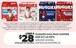 Real Canadian Superstore HUGGIES GIGA PACK DIAPERS, 42-128'S offer