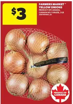 Real Canadian Superstore FARMERS MARKET YELLOW ONIONS, 3 LB offer