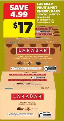 Real Canadian Superstore LARABAR FRUIT & NUT ENERGY BARS, 16x45/48 G offer