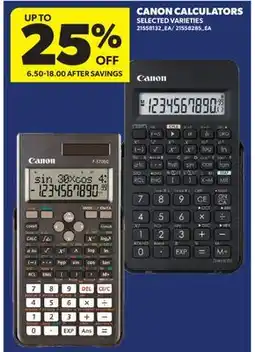 Real Canadian Superstore CANON CALCULATORS offer