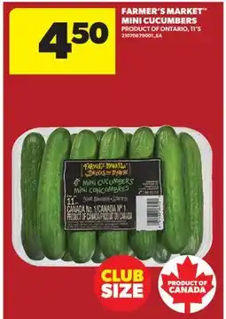 Real Canadian Superstore FARMER'S MARKET MINI CUCUMBERS, 11'S offer