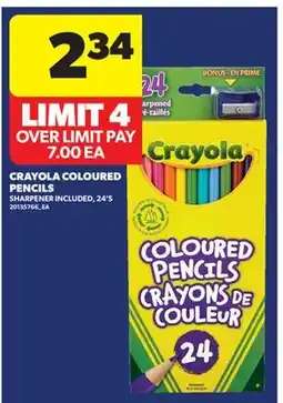 Real Canadian Superstore CRAYOLA COLOURED PENCILS, 24'S offer