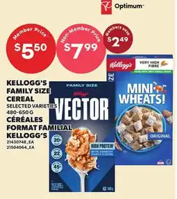 Independent Grocer KELLOGG'S FAMILY SIZE CEREAL offer