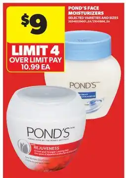 Real Canadian Superstore POND'S FACE MOISTURIZERS offer