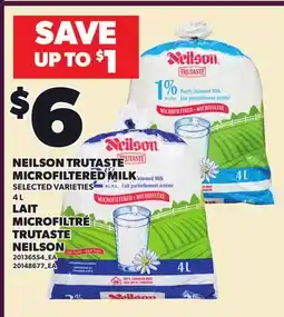 Independent Grocer NEILSON TRUTASTE MICROFILTERED MILK offer
