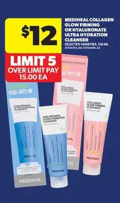 Real Canadian Superstore MEDIHEAL COLLAGEN GLOW FIRMING OR HYALURONATE ULTRA HYDRATION CLEANSER offer