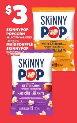 Independent Grocer SKINNYPOP POPCORN, 125/150 G offer