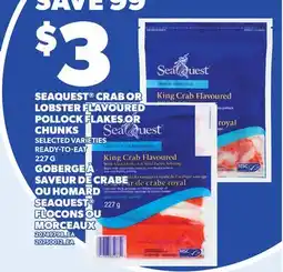 Independent Grocer SEAQUEST CRAB OR LOBSTER FLAVOURED POLLOCK FLAKES OR CHUNKS offer