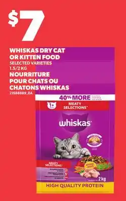Independent Grocer WHISKAS DRY CAT OR KITTEN FOOD, 1.5/2 KG offer
