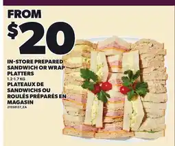 Independent Grocer IN-STORE PREPARED SANDWICH OR WRAP PLATTERS offer