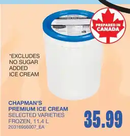 Wholesale Club CHAPMAN'S PREMIUM ICE CREAM offer