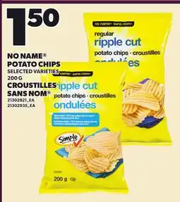 Independent Grocer NO NAME POTATO CHIPS offer