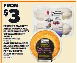 Independent Grocer FARMER'S MARKET ANGEL FOOD CAKES, PC MERINGUE NESTS OR GALA DESSERT SHELLS offer