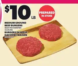 Independent Grocer MEDIUM GROUND BEEF BURGERS offer