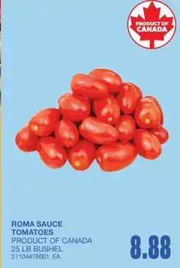 Wholesale Club ROMA SAUCE TOMATOES, 25 LB BUSHEL offer
