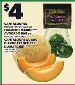 Independent Grocer CANTALOUPES OR AVOCADO BAG OR FARMER'S MARKET AVOCADO BAG 5'S offer
