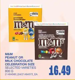 Wholesale Club M&M PEANUT OR MILK CHOCOLATE CELEBRATION SIZE offer
