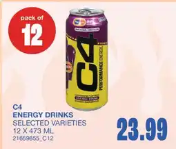Wholesale Club C4 ENERGY DRINKS offer