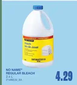 Wholesale Club NO NAME REGULAR BLEACH offer