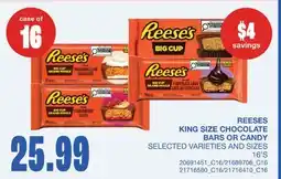Wholesale Club KING SIZE CHOCOLATE BARS OR CANDY, 16'S offer