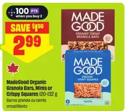 FreshCo MadeGood Organic Granola Bars, Minis or Crispy Squares offer