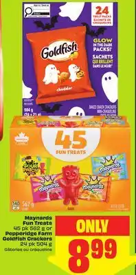 FreshCo Maynards Fun Treats 45 pk 562 g or Pepperidge Farm Goldfish Crackers offer