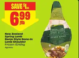 FreshCo New Zealand Spring Lamb Banjo Style Bone-In Lamb Shoulder Frozen 15.41/kg offer