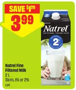 FreshCo Natrel Fine Filtered Milk 2 L Skim, 1% or 2% offer