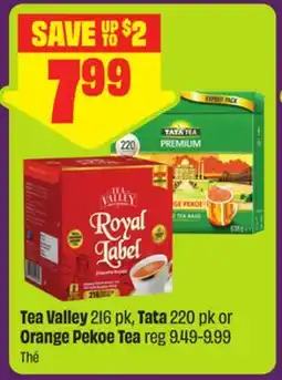 FreshCo Tea Valley 216 pk, Tata 220 pk or Orange Pekoe Tea offer