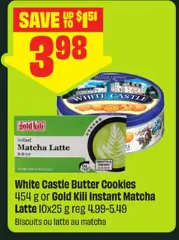 FreshCo White Castle Butter Cookies 454 g or Gold Kili Instant Matcha Latte offer