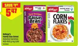 FreshCo Kellogg's Family Size Cereal Selected Varieties offer