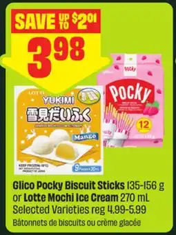 FreshCo Glico Pocky Biscuit Sticks 135-156 g or Lotte Mochi Ice Cream 270 mL Selected Varieties offer