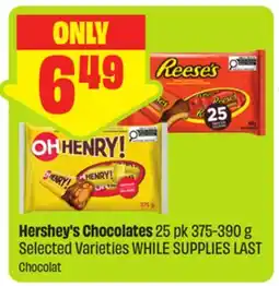 FreshCo Hershey's Chocolates 25 pk 375-390 g Selected Varieties offer