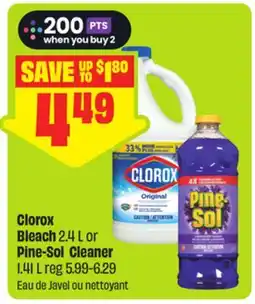 FreshCo Clorox Bleach 2.4 L Or Pine-Sol Cleaner 1.41 L offer