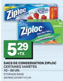 L'Intermarché SACS DE CONSERVATION ZIPLOC | STORAGE BAGS, 10 - 90 UN offer