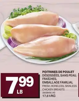 L'Intermarché POITRINES DE POULET DÉSOSSÉES, SANS PEAU, FRAÎCHES, EMBALLAGE FAMILIAL offer