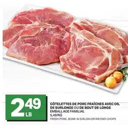 L'Intermarché CÔTELETTES DE PORC FRAÎCHES AVEC OS, DE SURLONGE OUOU DE BOUT DE LONGE offer