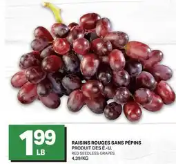 L'Intermarché RAISINS ROUGES SANS PÉPINS | RED SEEDLESS GRAPES offer