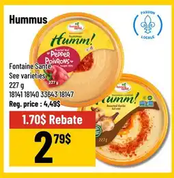 Mayrand Fontaine Sante Hummus offer