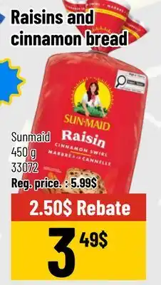 Mayrand Sunmaid Cinnamon Swirl Raisin Bread offer