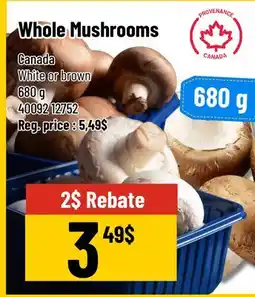 Mayrand Whole white or brown mushrooms offer
