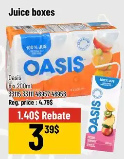 Mayrand Oasis juice boxes offer